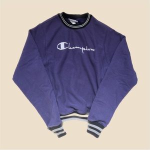Vintage Champion Reserve Weave Boxy Purple Sweater